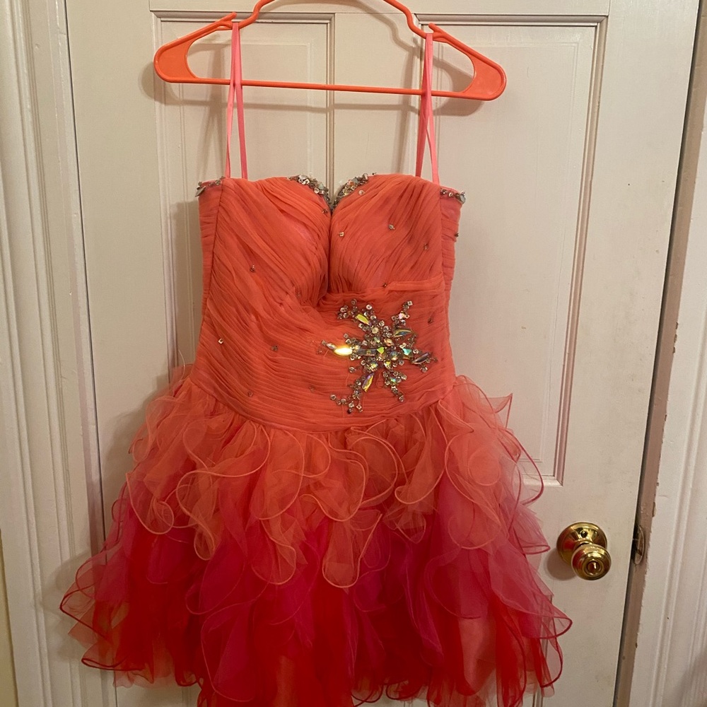 Pink Diamond Halter Cocktail Dress